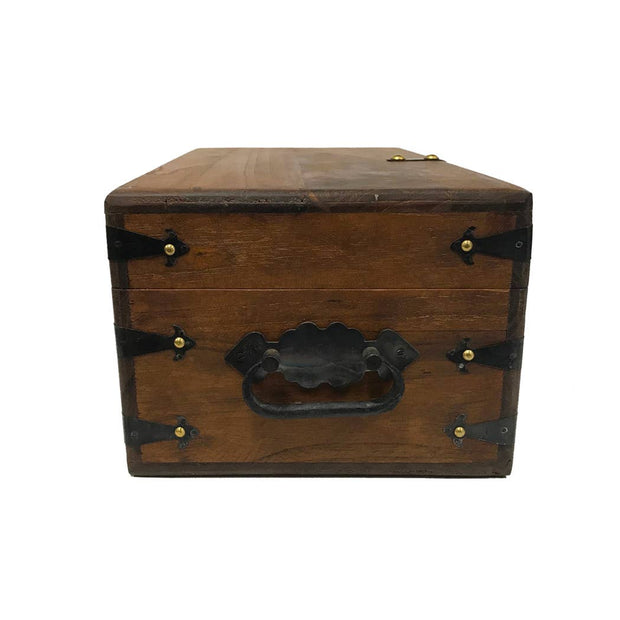 14-1/2" Teak Wood Captain's Writing Chest