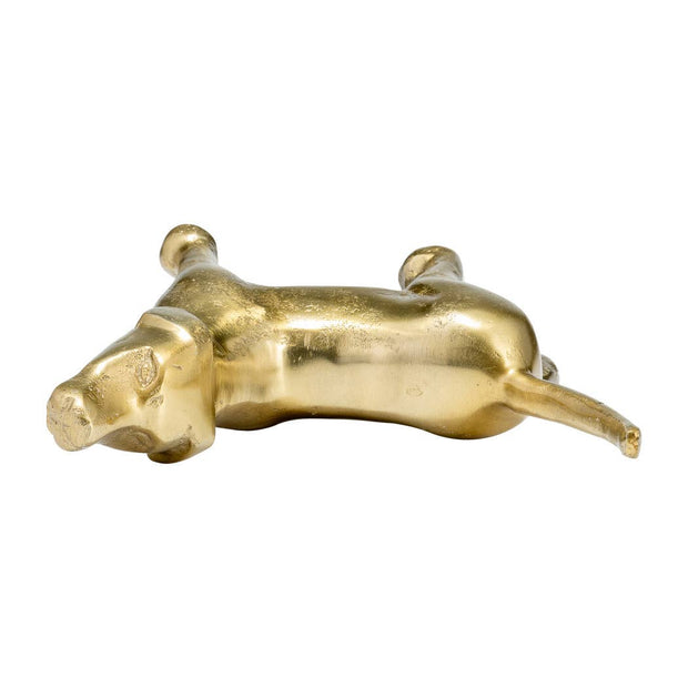 Gold Howling Dog Figurine