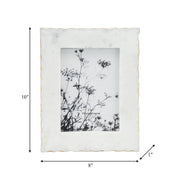 White  Marble Photo Frame with Gold Trim