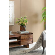 Amber Leopard Glass Vase