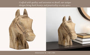 Wooden Horse Head Statue