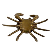 6" Antiqued Brass Dungeness Crab Paperweight Tabletop Decor