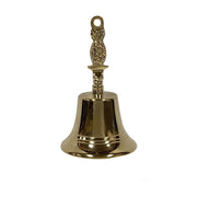 6" Polished Brass Pineapple Hand Bell- Antique Vintage Style
