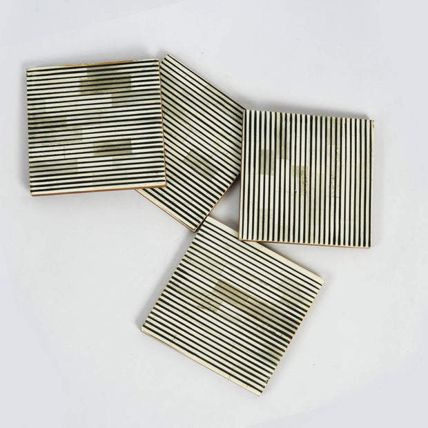 Pinstripe Inlay Coasters