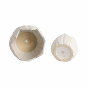 White Ceramic Tulip Petal Planters