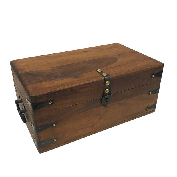 14-1/2" Teak Wood Captain's Writing Chest