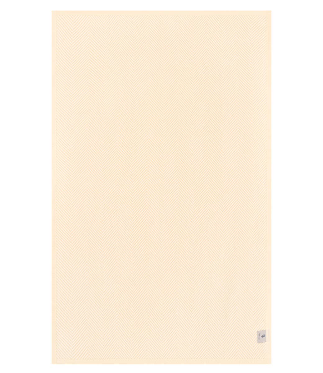 Harborview Herringbone Throw Blanket in Cream