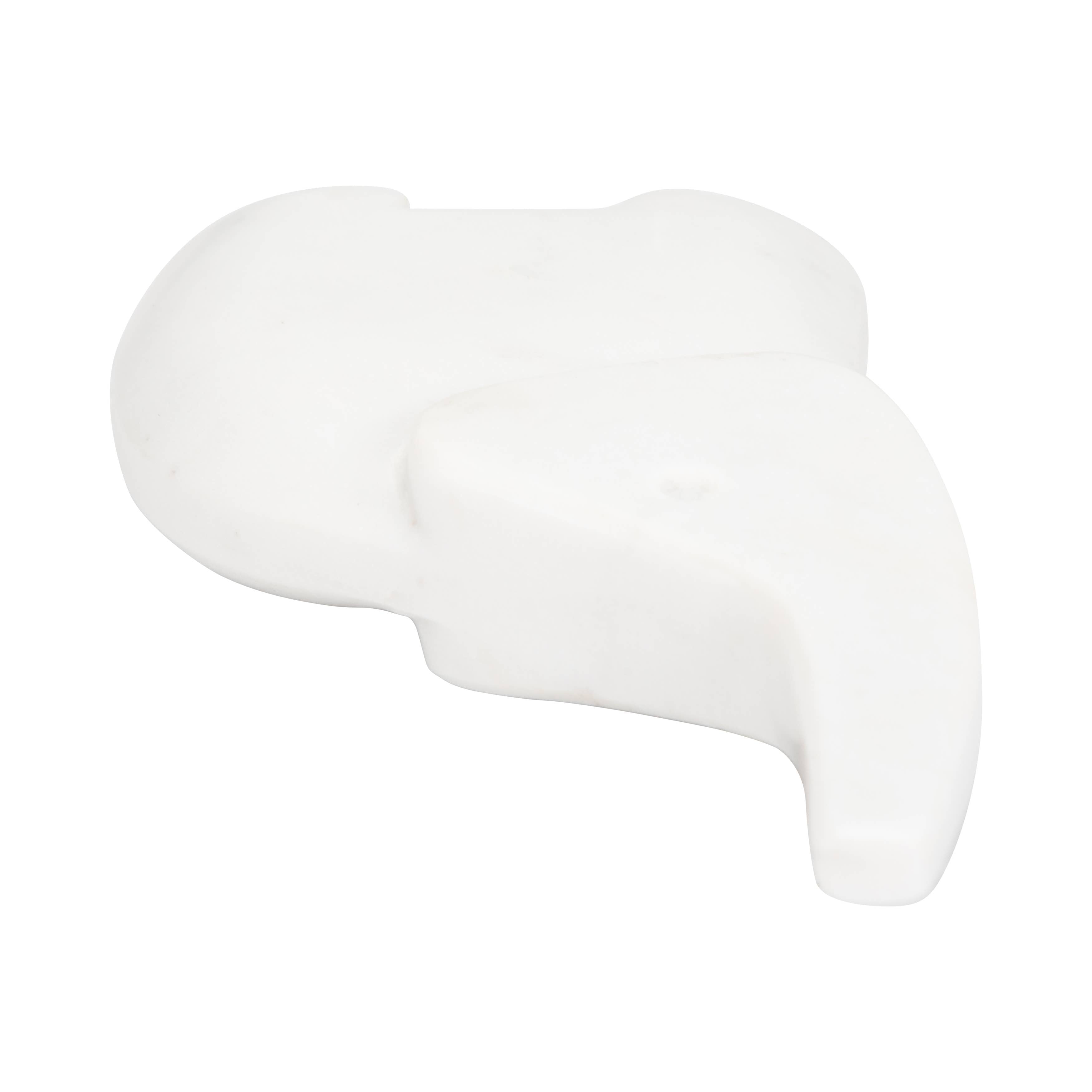 White Marble Elephant Figurine