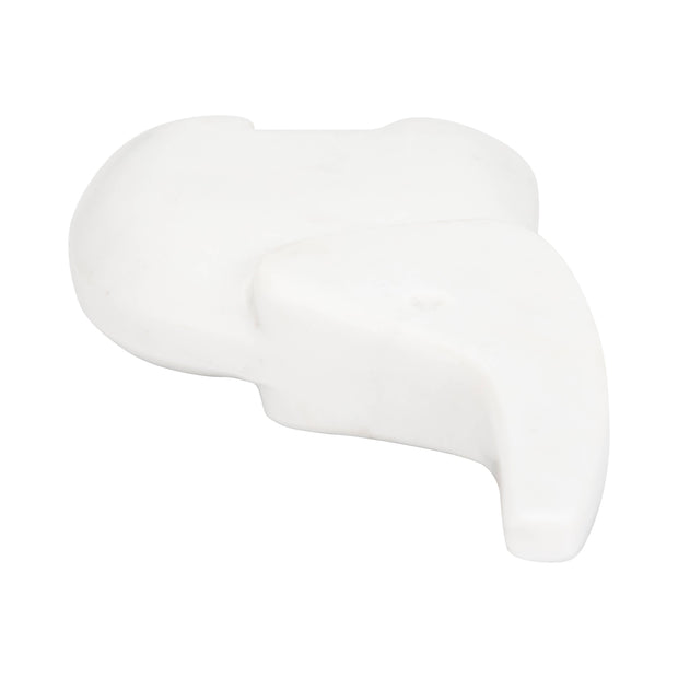 White Marble Elephant Figurine