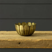 Scalloped Brass Mini Bowl