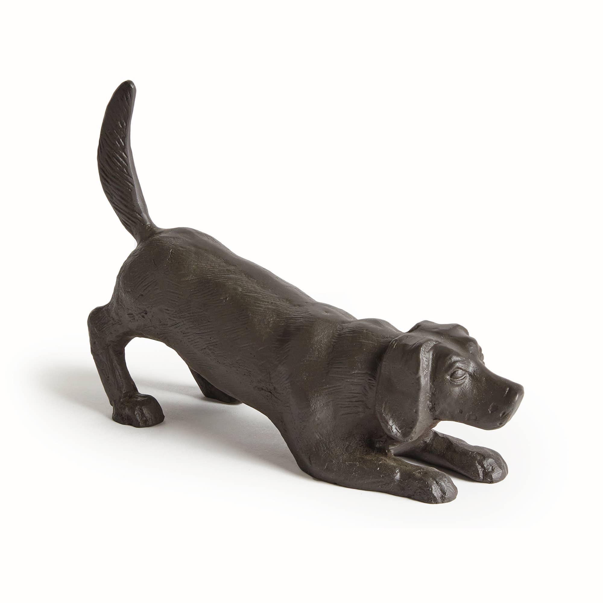 Playful Dog Sculpture, Black