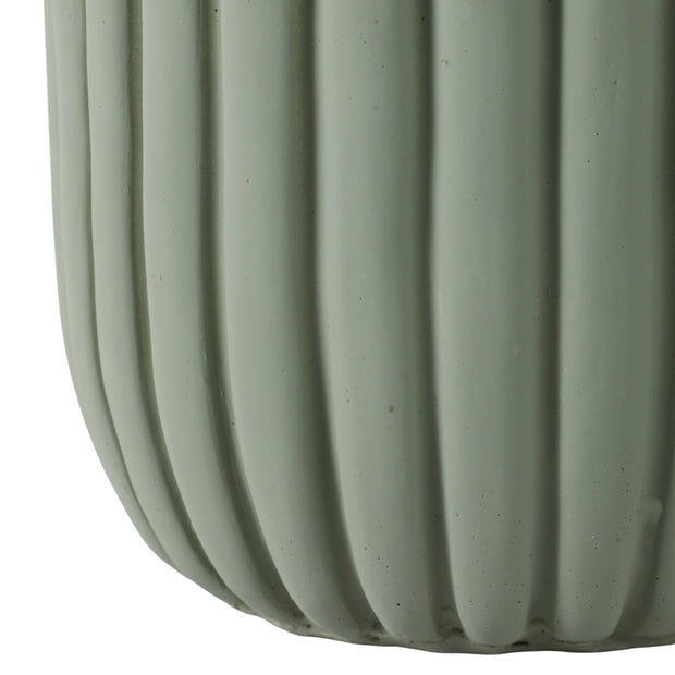 Sage Green Fluted Planter