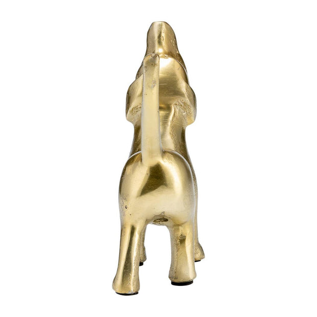 Gold Howling Dog Figurine