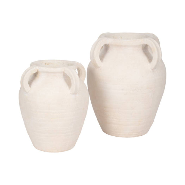 White Amphora Multi-Handle Jug