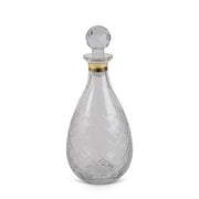 Glass Decanter W/Gold Trim