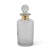 Glass Decanter W/Gold Trim