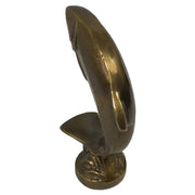 4-1/2" Antiqued Brass Jumping Trout Paperweight