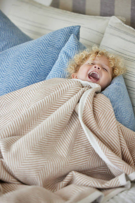 Harborview Herringbone Tan Blanket