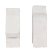 S/2- White Marble Horse Head Bookends