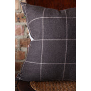 18" x 18" Bancroft Wool Plaid in Sable Pillow