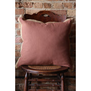 20" Square Burlap Pillow w/Jute Flange