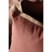 20" Square Burlap Pillow w/Jute Flange