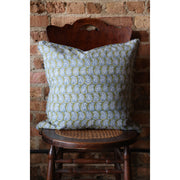 Simrane Moss Azure Linen Cushion
