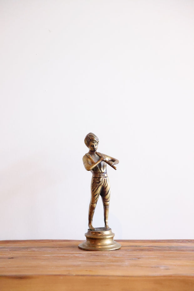 Vintage Brass Boy Statue