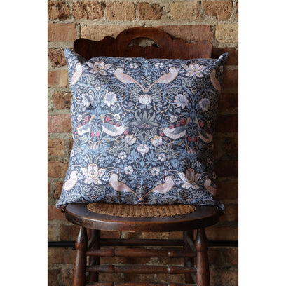 Strawberry Thief Ink Outdoor Pillow