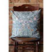 Duck Egg Sage Floral Outdoor Pillow