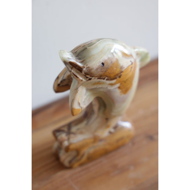 Vintage Marble Dolphin Statue