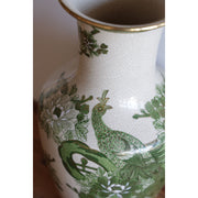 Vintage Green Chinoiserie Vase