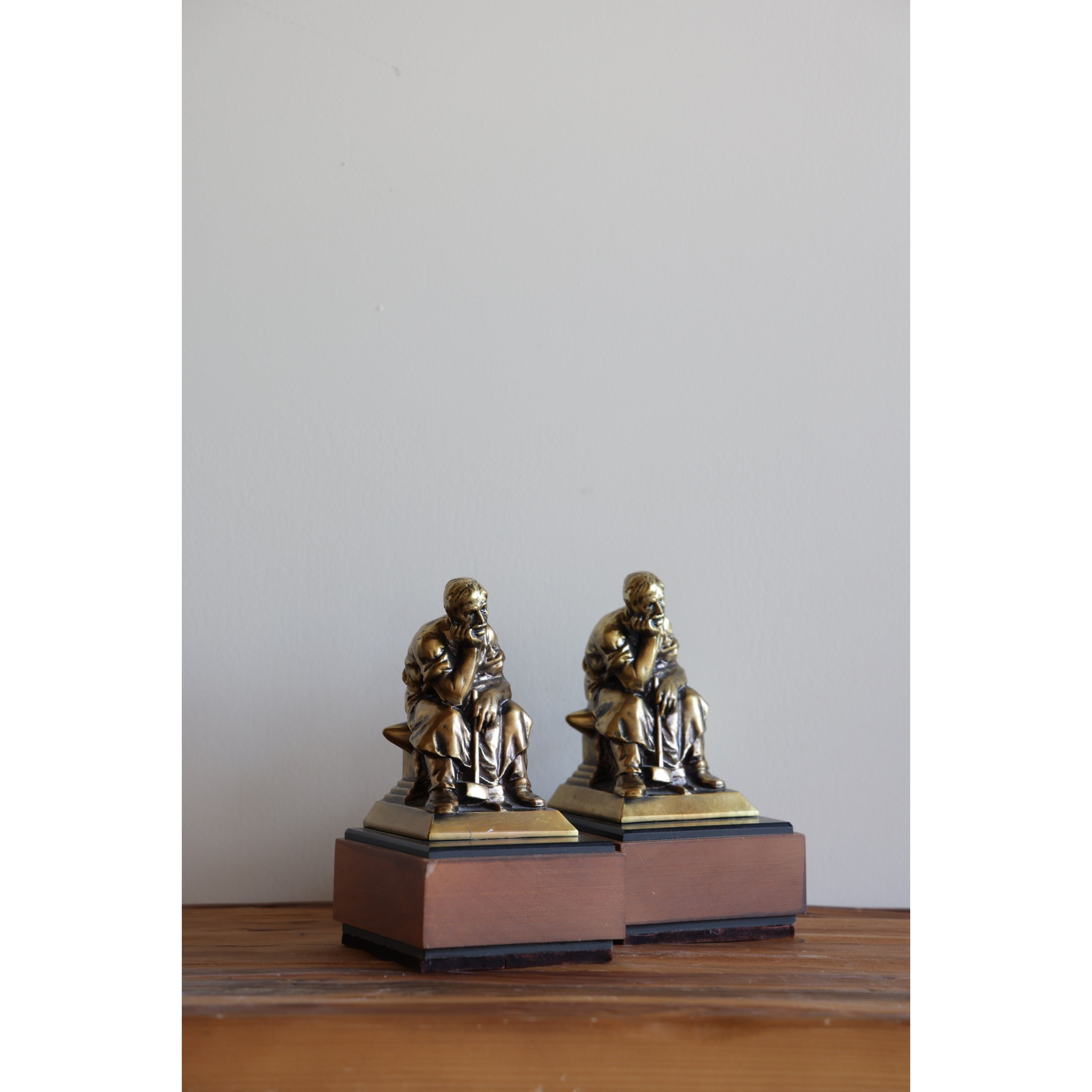 Vintage Thinking Man Bookends