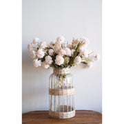 20" Bisque Mixed Foliage Mum Bush