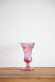 Vintage Rose Glass Vase