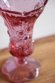 Vintage Rose Glass Vase
