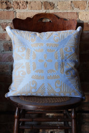 Knight Wood Linen Lapis Decorative Pillow - 20" x 20"