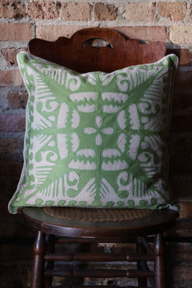 Knight Wood Linen Olive Decorative Pillow - 20