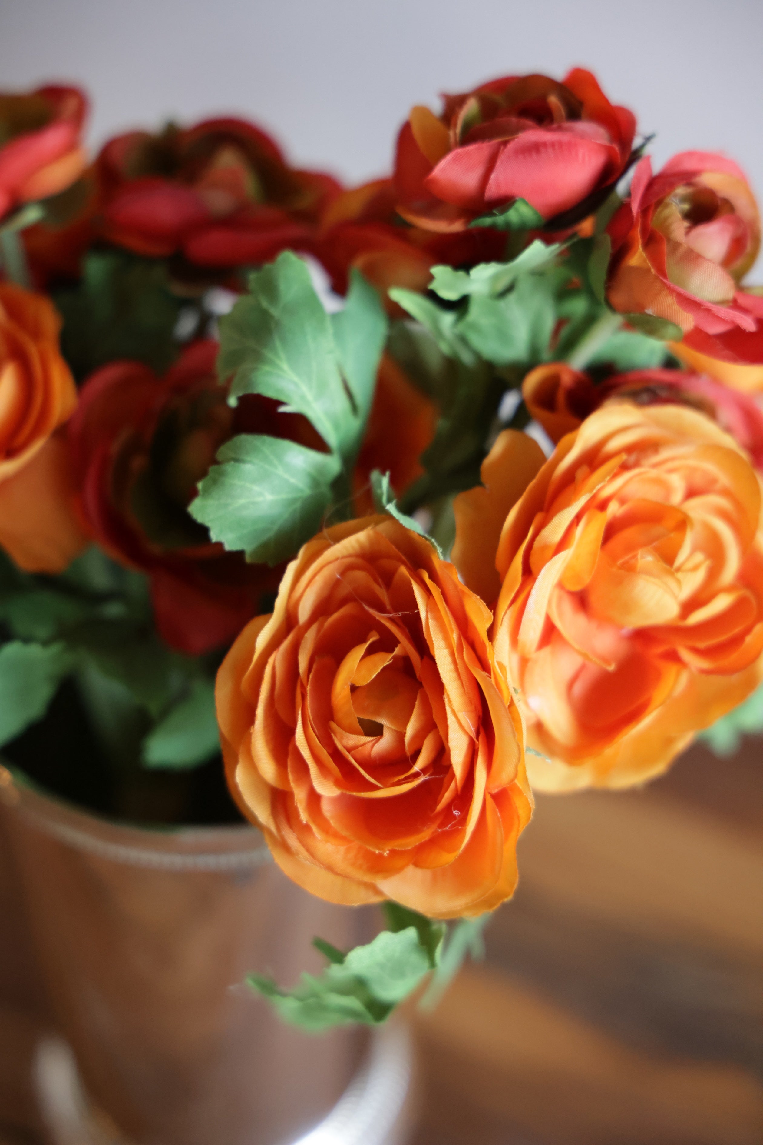 10 inch Orange Ranunculus Bundle