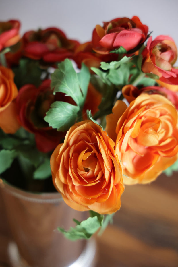 10 inch Orange Ranunculus Bundle