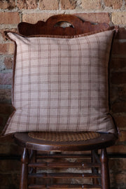 20 inch Tweed Tan & Brown Plaid w/ Leather