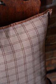 20 inch Tweed Tan & Brown Plaid w/ Leather