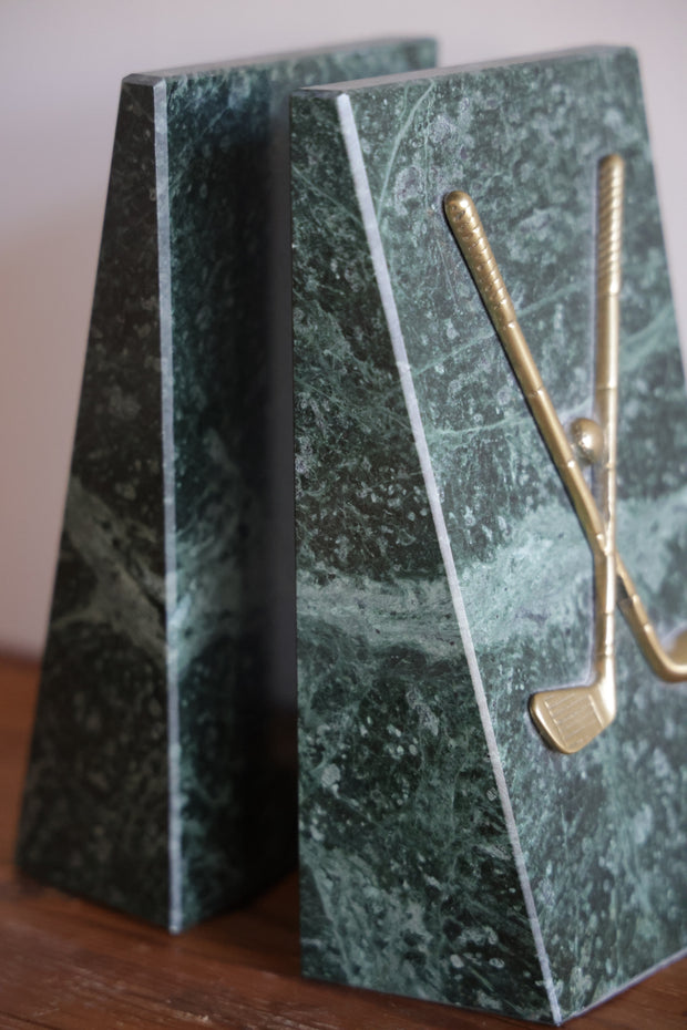 Vintage Marble Gołf Bookends