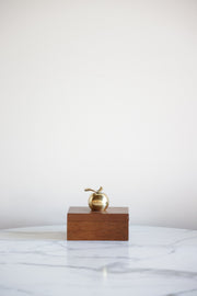 Vintage Wood/ Brass Apple Box