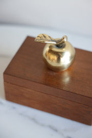 Vintage Wood/ Brass Apple Box