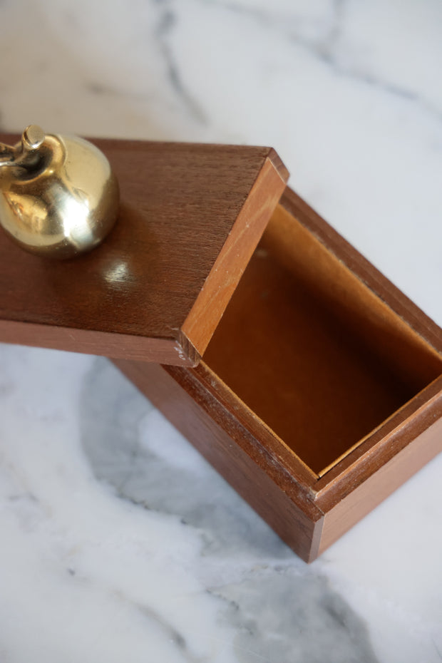 Vintage Wood/ Brass Apple Box