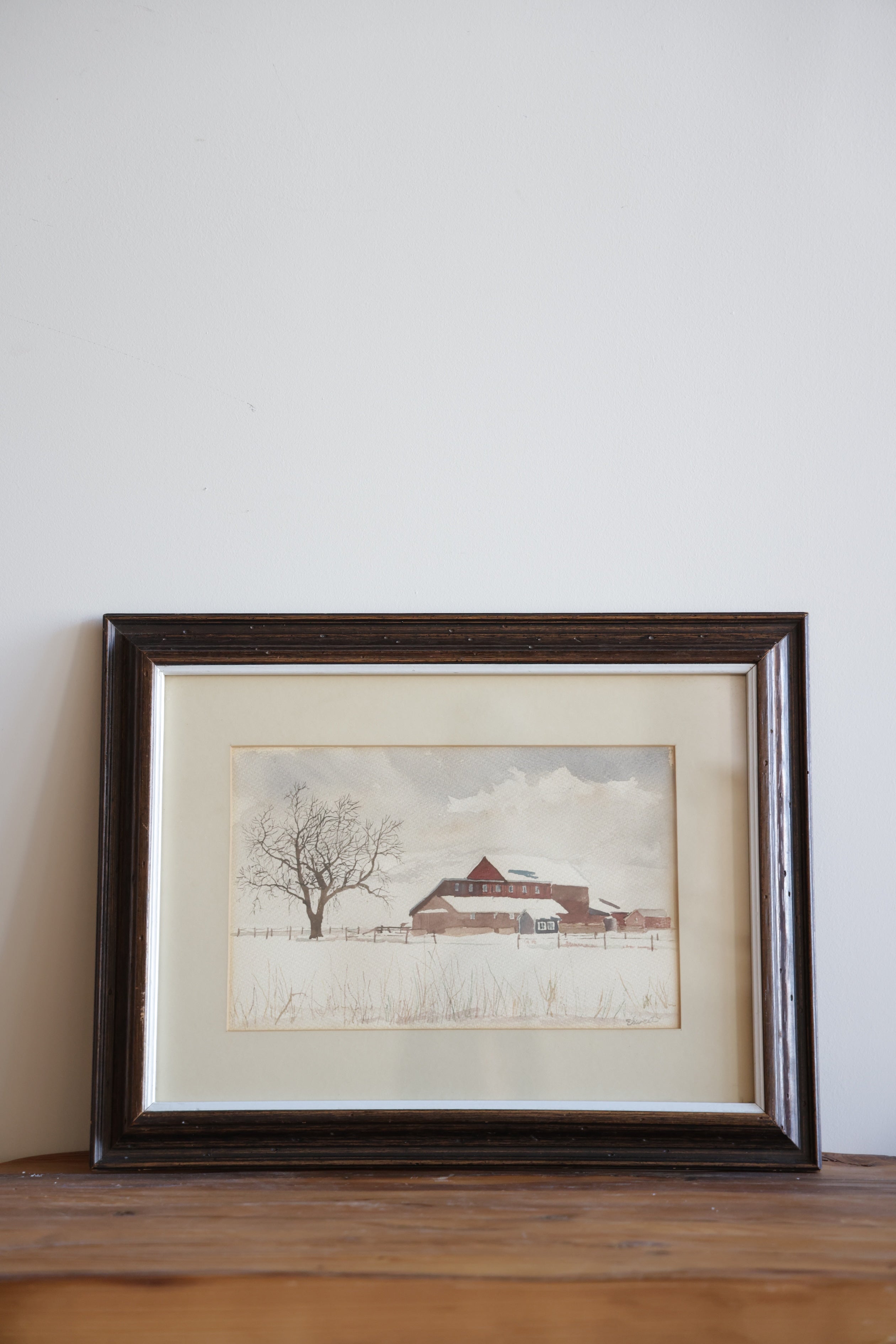 Vintage Original Barn Watercolor #1