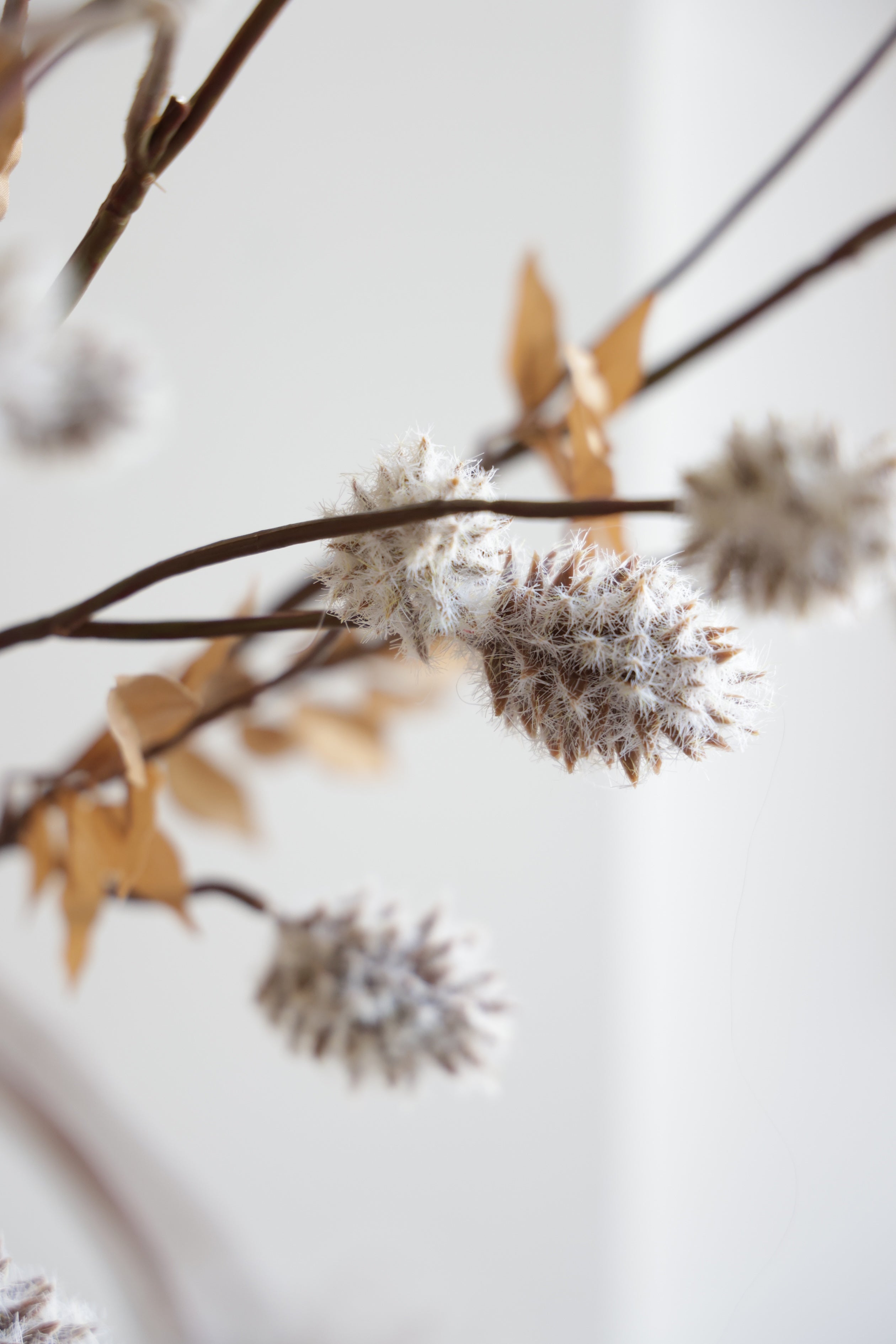 45 inch Flocked Thistle Stem