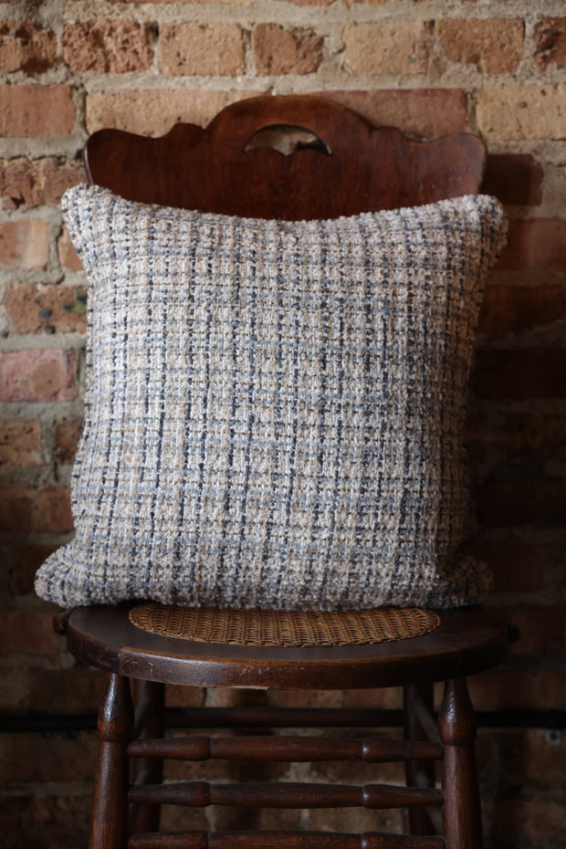 Indigo Tweed Pillow