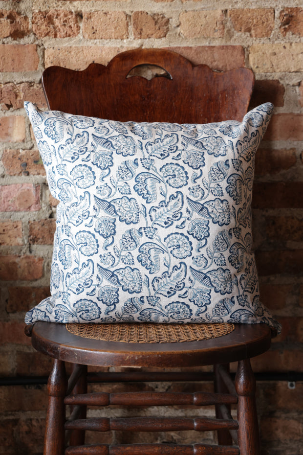 Savoie Denim Linen Pillow - 20" x 20"